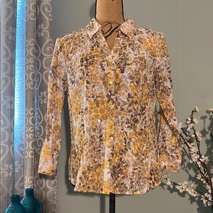 JM Collection Ditsy Floral Print Blouse